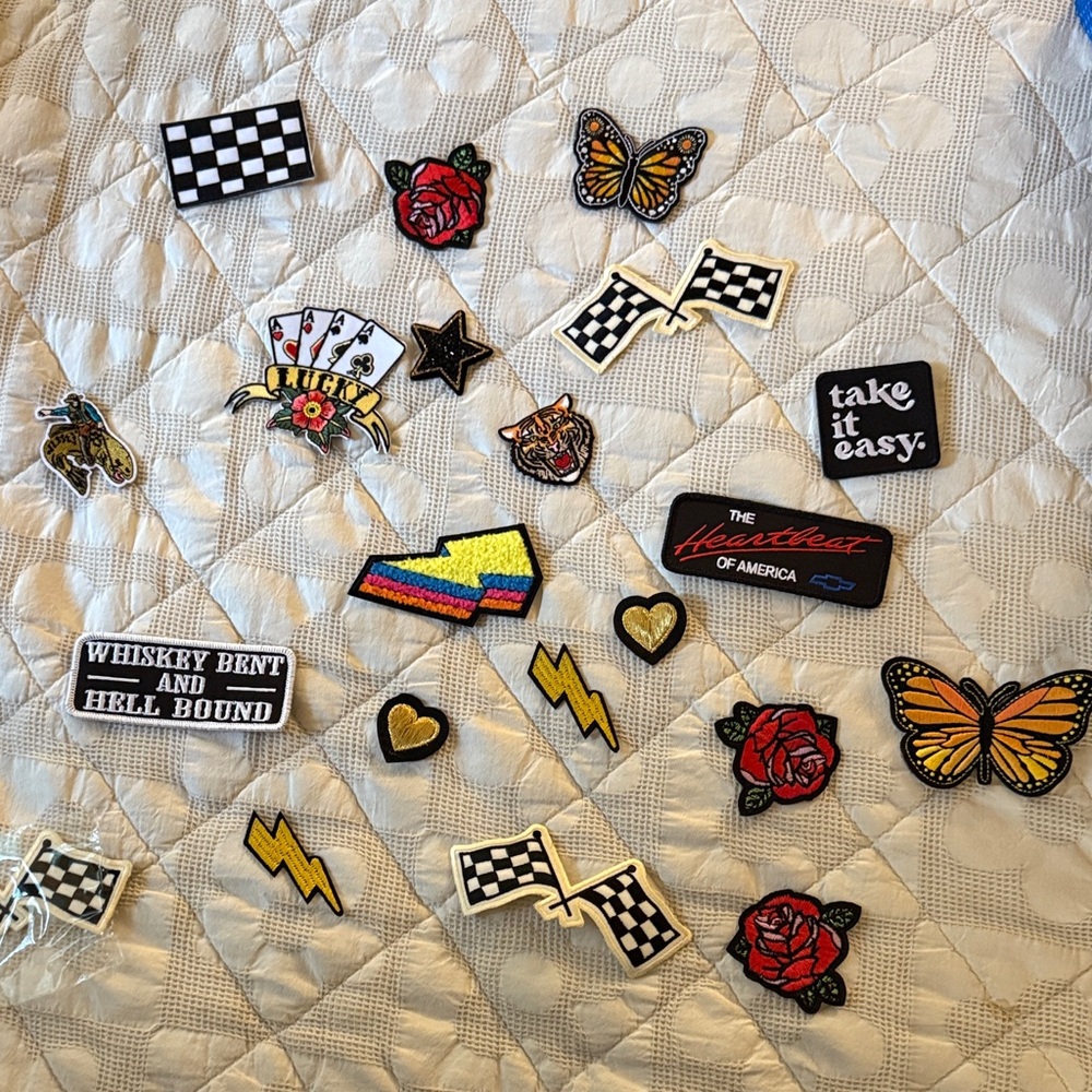 Colorful Embroidered Patches Set